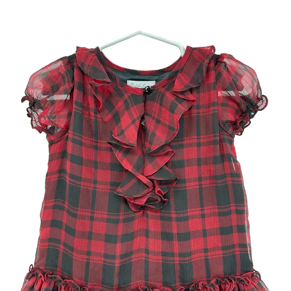 Ralph Lauren Plaid Black Red Dress
